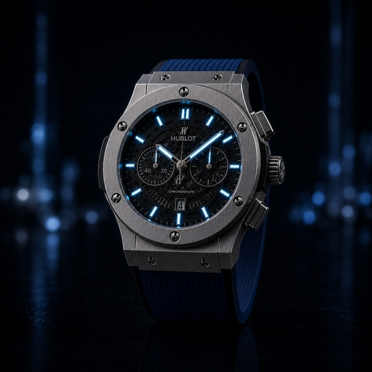 Hublot Classic Fusion Blue Chronograph Watch | Blue Strap | HUB0102