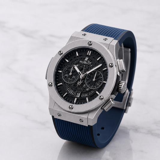 Hublot Classic Fusion Blue Chronograph Watch | Blue Strap | HUB0102